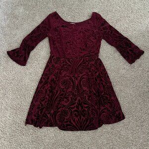 Honey and Rosie Red Velvet Dress